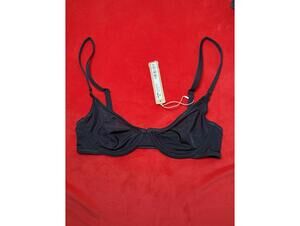 Skims Jelly Sheer Intimates Underwire Scoop Bra Color ONYX Size 32A